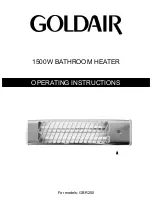 Goldair GBR200 Operating Instructions Manual preview