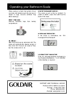 Preview for 3 page of Goldair GBS220 Operating Instructions