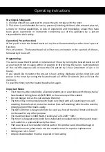 Preview for 3 page of Goldair GBT100 Operating Instructions Manual