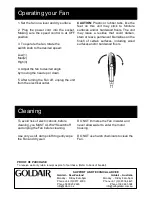 Preview for 5 page of Goldair GCAT400 Operating Instructions Manual