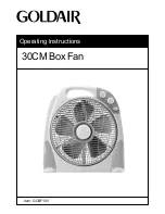 Goldair GCBF100 Operating Instructions preview