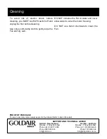 Preview for 4 page of Goldair GCDF051 Operating Instructions