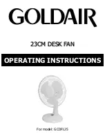 Goldair GCDF125 Operating Instructions Manual preview