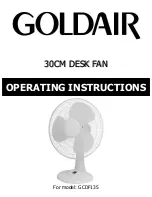 Предварительный просмотр 1 страницы Goldair GCDF135 Operating Instructions Manual