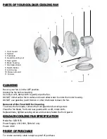 Preview for 4 page of Goldair GCDF135 Operating Instructions Manual