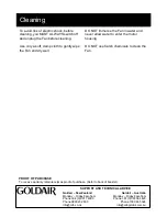 Preview for 5 page of Goldair GCDF165W Operating Instructions Manual