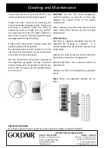 Предварительный просмотр 7 страницы Goldair GCEV120 Operating Instructions Manual