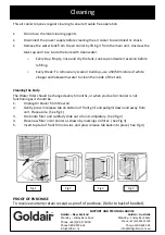 Preview for 6 page of Goldair GCEV60 Operating Instructions Manual