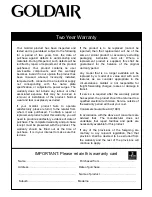 Preview for 4 page of Goldair GCH250B Operating Instructions