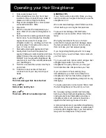 Preview for 5 page of Goldair GCHS100 Operating Instructions Manual