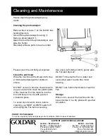 Предварительный просмотр 9 страницы Goldair GCMF200 Operating Instructions Manual