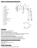 Preview for 4 page of Goldair GCPF110 Operating Instructions Manual