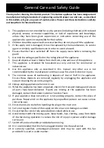 Preview for 3 page of Goldair GCPF160 Operating Instructions Manual