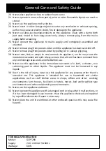 Preview for 3 page of Goldair GCPF290 Operating Instructions Manual