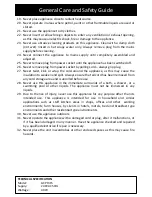 Preview for 3 page of Goldair GCPF315 Operating Instructions Manual