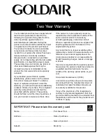 Preview for 4 page of Goldair GCT110 Operating Instructions