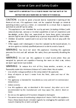 Preview for 2 page of Goldair GCT255 Operating Instructions Manual