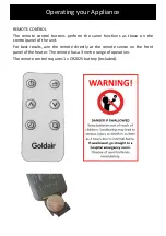 Preview for 8 page of Goldair GCT320 Operating Instructions Manual