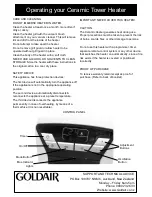 Preview for 4 page of Goldair GCT420 Operating Instructions