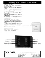 Preview for 4 page of Goldair GCT430 Operating Instructions