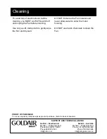 Preview for 5 page of Goldair GCTF75 Operating Instructions Manual