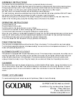 Preview for 3 page of Goldair GCV350 Operating Instructions