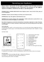 Preview for 4 page of Goldair GCV370 Operating Instructions Manual