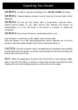 Preview for 10 page of Goldair GCW220 Operating Instructions Manual