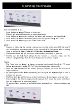 Preview for 11 page of Goldair GCW220 Operating Instructions Manual