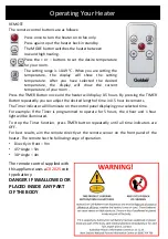 Preview for 12 page of Goldair GCW220 Operating Instructions Manual