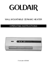 Предварительный просмотр 1 страницы Goldair GCW250 Operating Instructions Manual