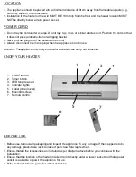 Предварительный просмотр 3 страницы Goldair GCW250 Operating Instructions Manual