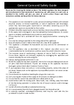 Preview for 2 page of Goldair GCWF100 Operating Instructions Manual