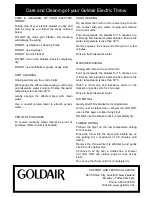 Preview for 4 page of Goldair GEFT200 Operating Instructions