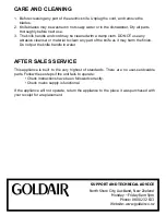 Preview for 4 page of Goldair GEK200 Operating Instructions