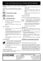 Preview for 5 page of Goldair GELUB-Q Operating Instructions Manual