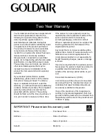 Preview for 4 page of Goldair GFE200B Operating Instructions