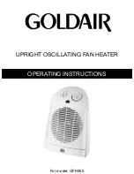 Goldair GFH350 Operating Instructions preview