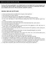 Preview for 2 page of Goldair GHL425W Operating Instructions Manual
