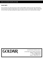 Preview for 7 page of Goldair GHL425W Operating Instructions Manual