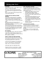 Preview for 5 page of Goldair GI310 Operating Instructions Manual