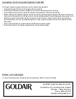 Preview for 4 page of Goldair GIR300 Operating Instructions