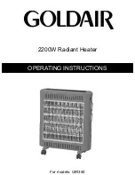 Goldair GIR350 Operating Instructions preview