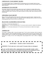 Preview for 3 page of Goldair GIR350 Operating Instructions