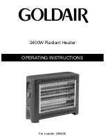 Предварительный просмотр 1 страницы Goldair GIR400 Operating Instructions