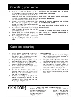 Preview for 4 page of Goldair GK175PPL Operating Instructions