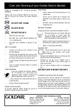 Preview for 5 page of Goldair GLB350-SK Operating Instructions Manual