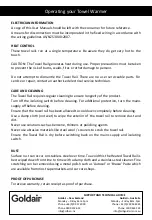 Preview for 12 page of Goldair GLTR5C Operating Instructions Manual