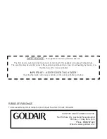 Preview for 5 page of Goldair GMH200 Operating Instructions Manual