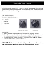 Preview for 9 page of Goldair GMH211 Operating Instructions Manual